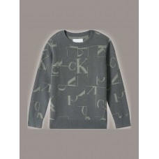 CALVIN KLEIN παιδικό πουλόβερ αγόρι IB0IB02151-0IM γκρι